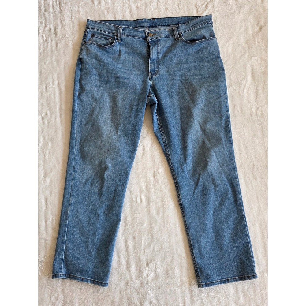 LLBean‎ Mens Standard Fit BeanFlex Jeans 40x30 Blue Cotton Blend Coolmax Tencel